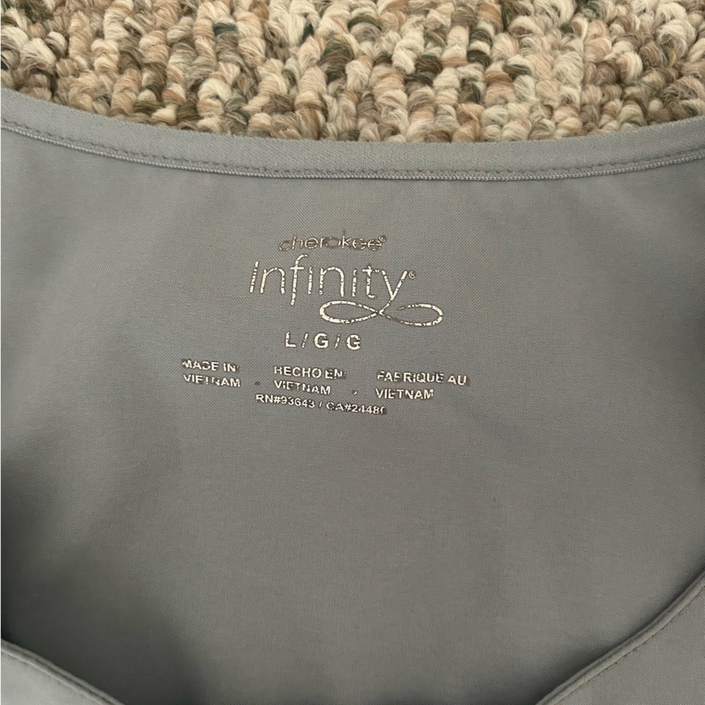 Infinity Gray scrub top - Picture 2 of 2